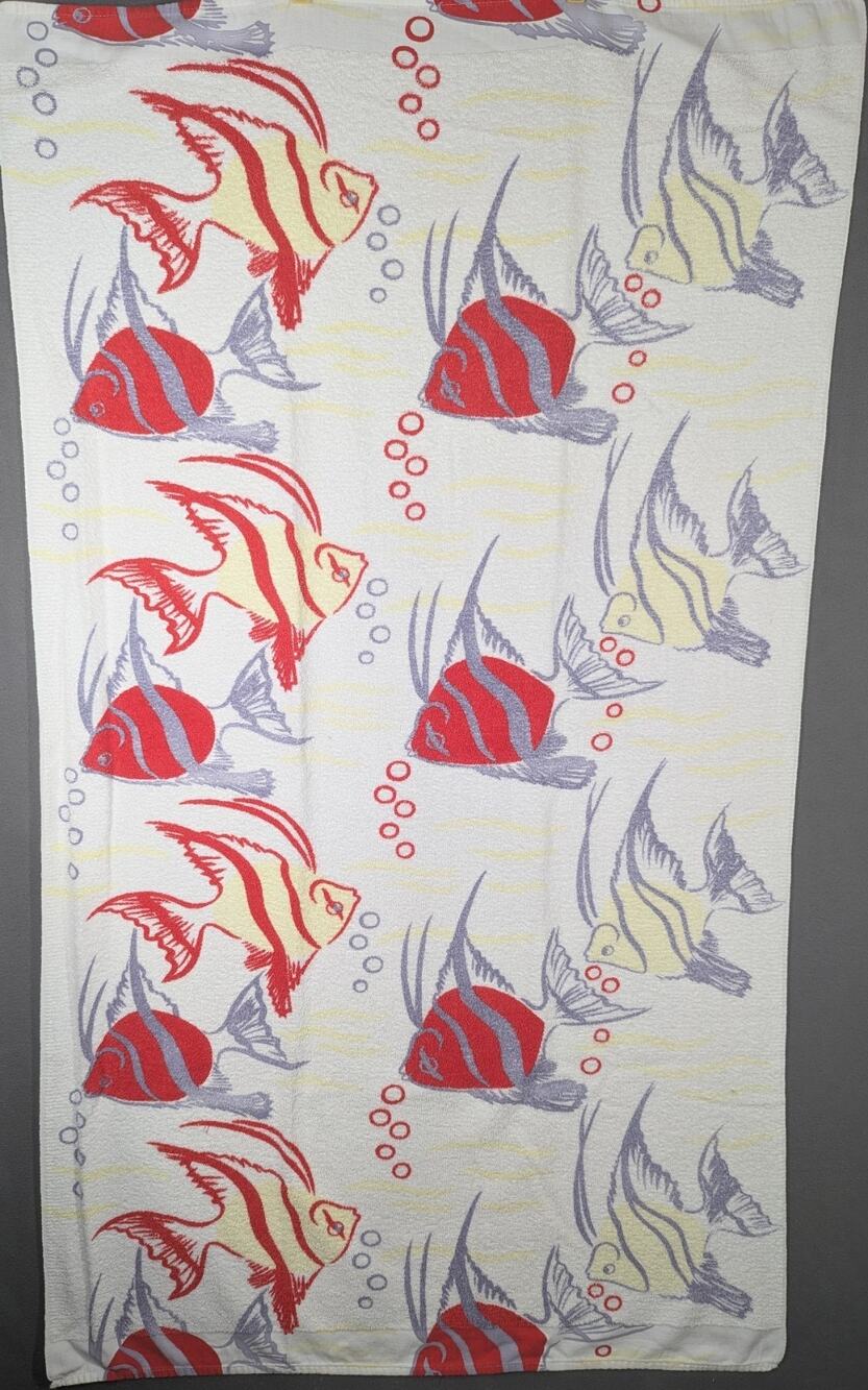 Vintage Cannon Colorful Fish Beach Towel